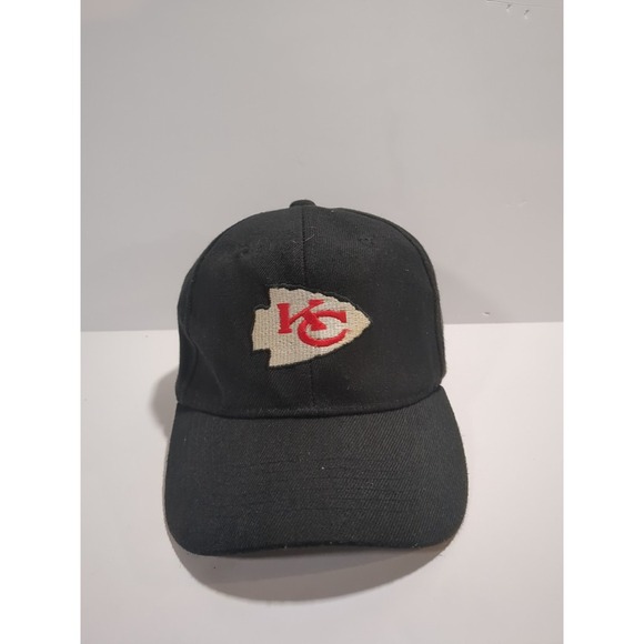 VTG Logo 7 Kansas City Chiefs Black Hat Cap‎ Arrowhead Logo - Picture 1 of 6